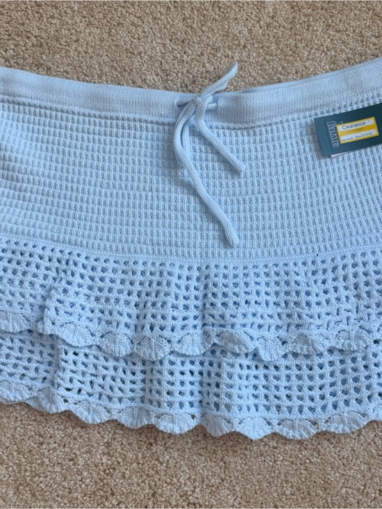 wild fable Dresses & Skirts - wild fable Light Blue Crochet Mini Skirt